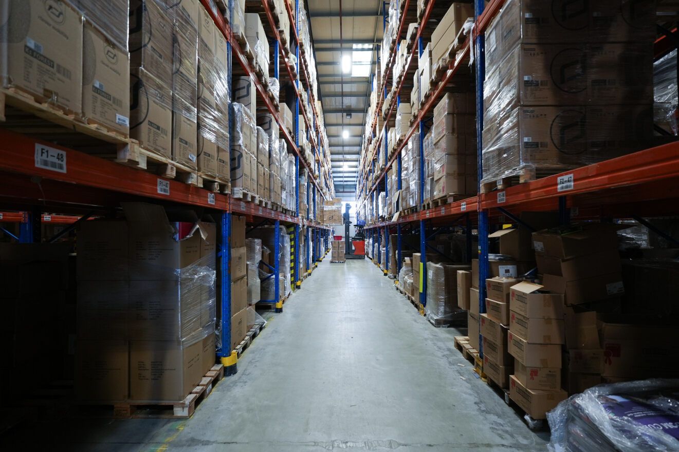 Zdjęcie wnętrza magazynu w Piasecznie