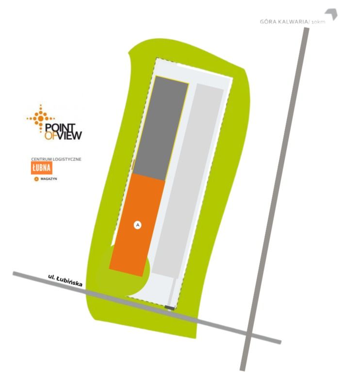 Zdjęcie rzutu terenu magazynu w Łubnej