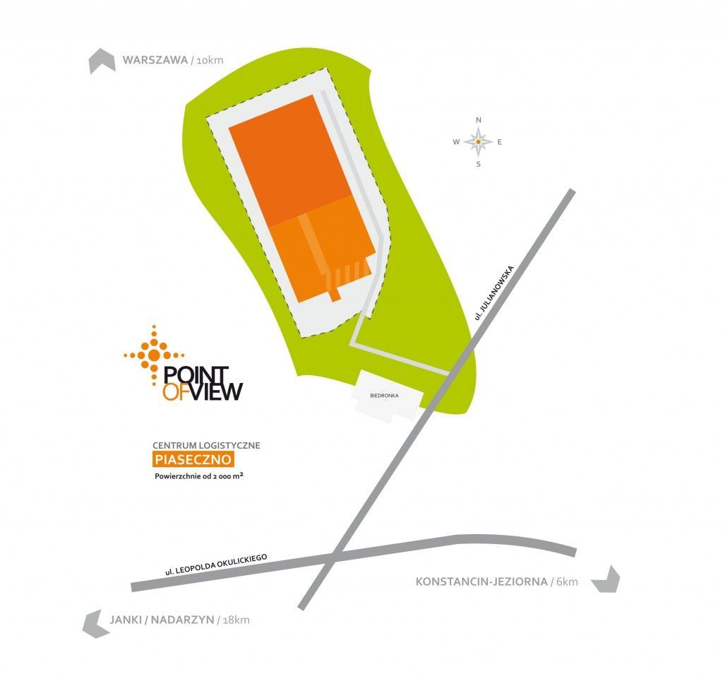 Obrazek rzutu terenu magazynu w Piasecznie